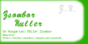 zsombor muller business card
